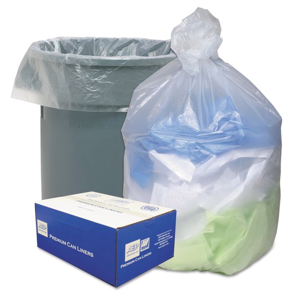 Ultra Plus 33 gal Trash Bags, 33 in x 40 in, Medium-Duty, 11 microns, Natural, 500 PK WHD4011